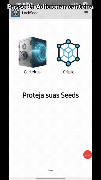 Demo: Adding wallet in LockSeed
